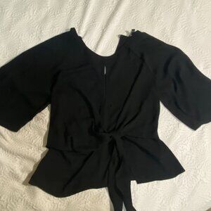 Womens Black Relaxed fit blouse